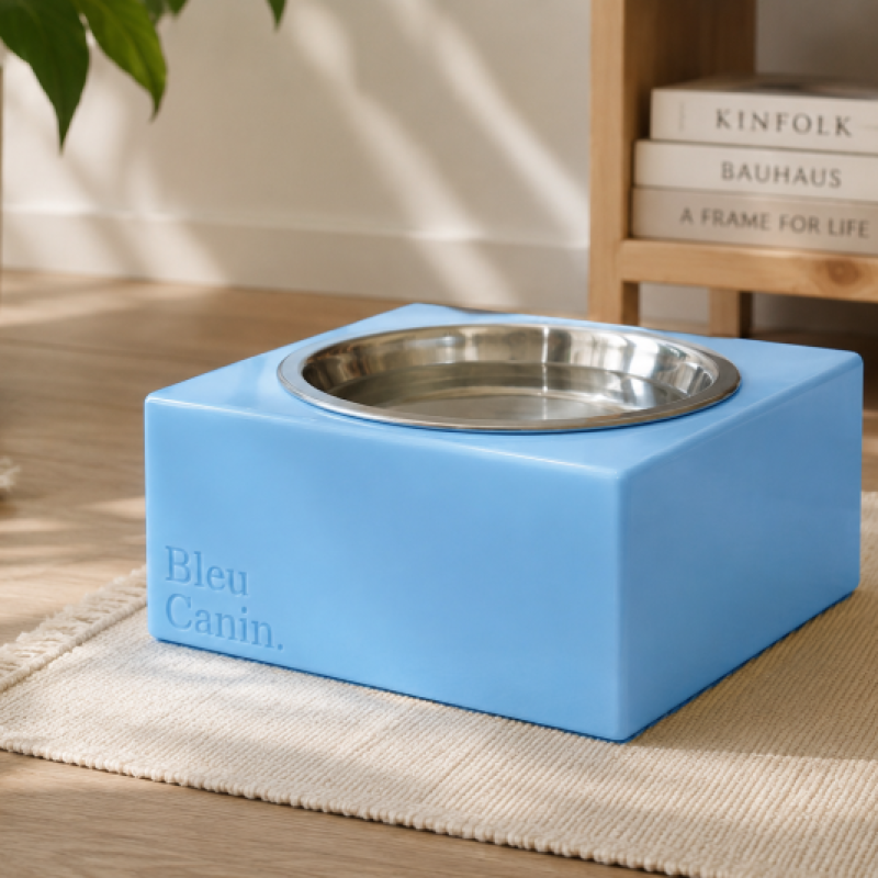 Gamelle cube — Bleu Dauphin (Satiné)