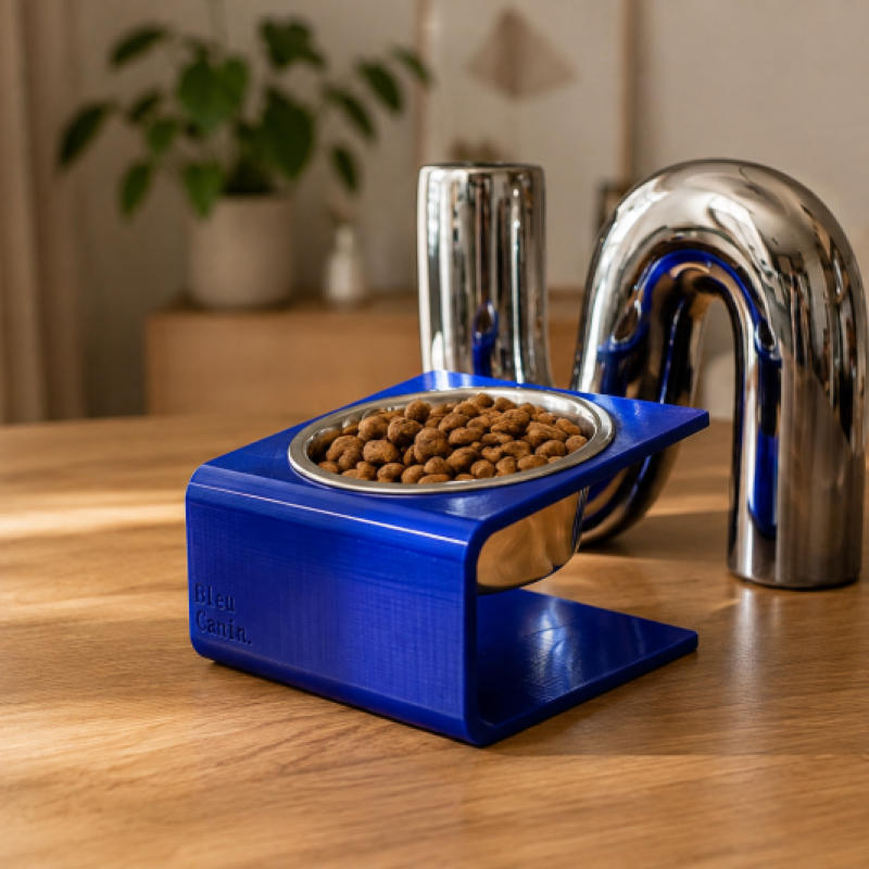 Gamelle arche — Bleu Canin (Satiné)